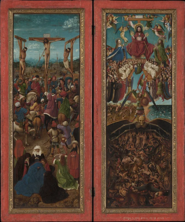The Crucifixion; The Last Judgment, Jan van Eyck