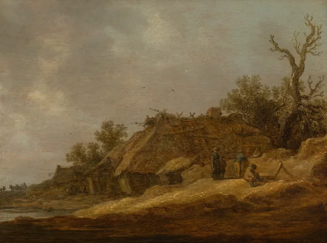 Quinta em ruínas com camponeses, Jan van Goyen