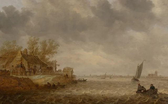 Vista de Dordrecht a partir de Papendrecht, Jan van Goyen