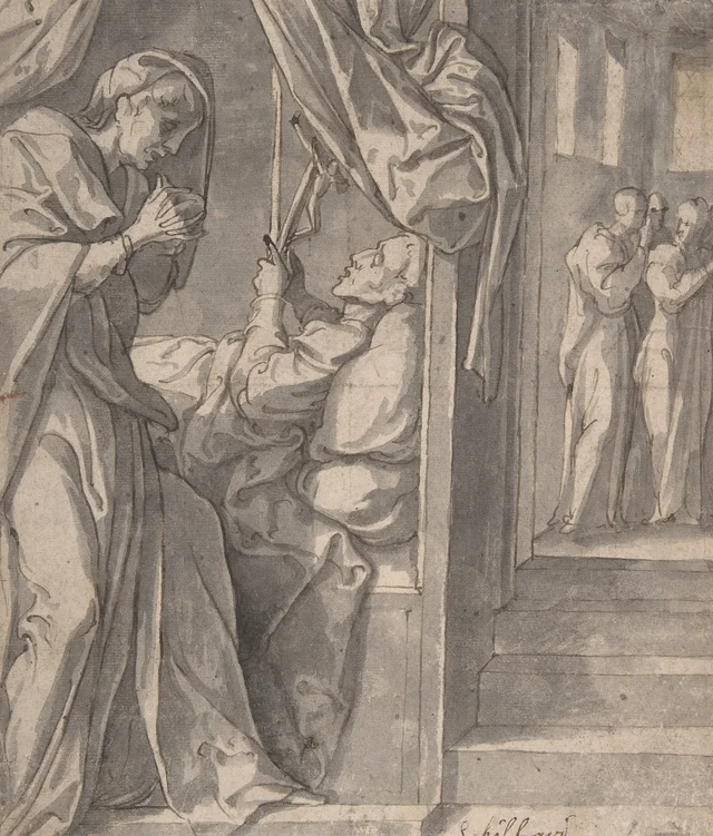 La Mort de saint Hilaire, Jan van Scorel