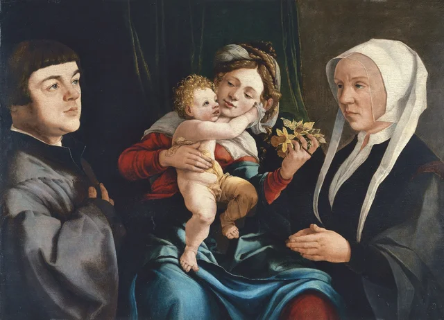 水仙の聖母子と寄進者たち