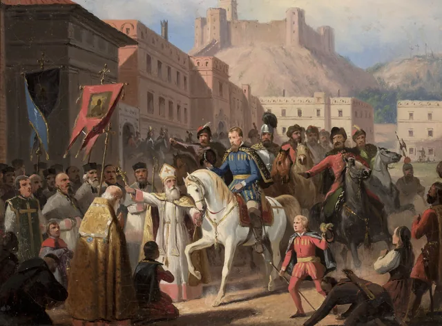 Hosius, Bishop of Vilnius, and Sigismund Augustus, January Suchodolski