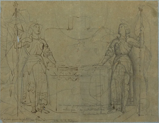 Joan of Arc Standing at the Altar at Reims Cathedral, Jean-Auguste-Dominique Ingres
