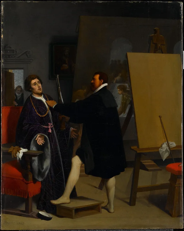 Aretino in the Studio of Tintoretto, Jean-Auguste-Dominique Ingres