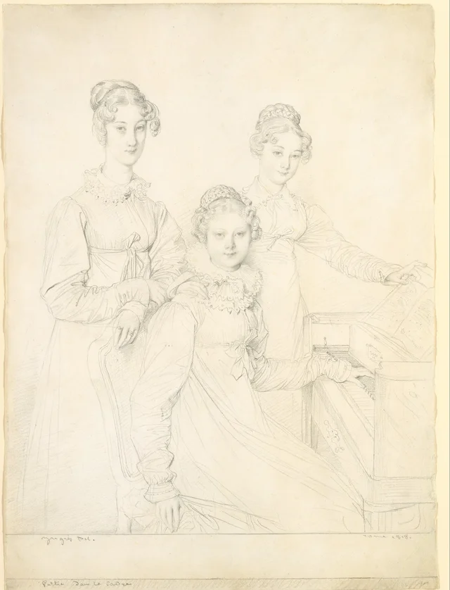 The Kaunitz Sisters (Leopoldine, Caroline, and Ferdinandine), Jean-Auguste-Dominique Ingres