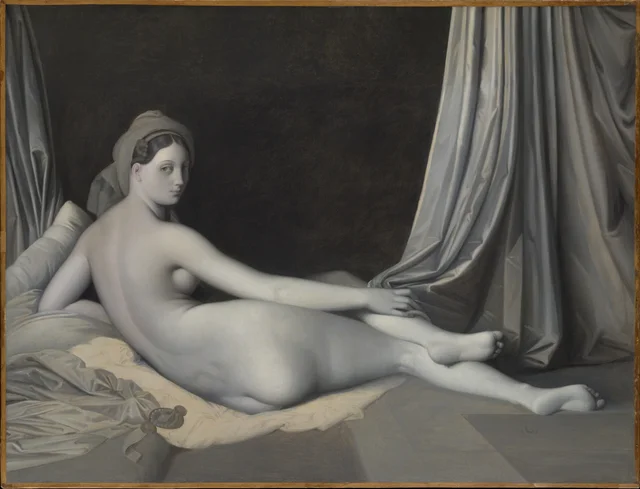 Odalisque in Grisaille, Jean-Auguste-Dominique Ingres