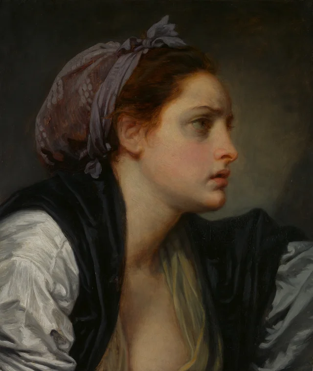 Étude de tête de femme, Jean-Baptiste Greuze