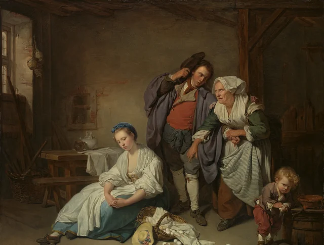 Les Œufs cassés, Jean-Baptiste Greuze