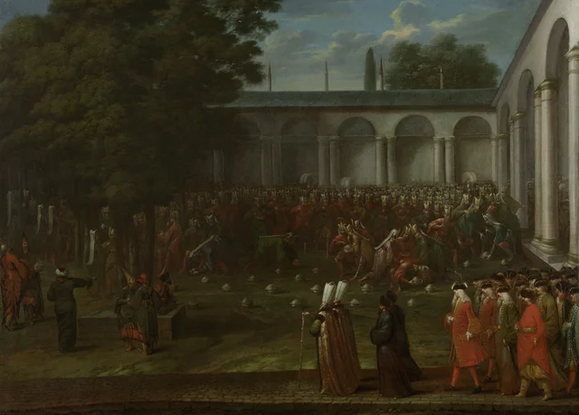 Cornelis Calkoen en route pour son audience chez le sultan Ahmed III, Jean-Baptiste Vanmour