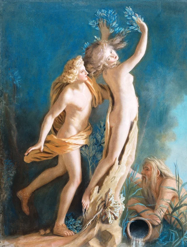 Apolo y Dafne, según el grupo de mármol de Bernini en la Galería Borghese, Roma