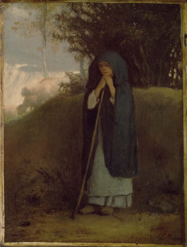 Shepherdess Leaning on her Staff