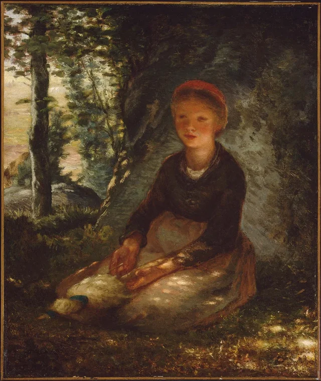 Shepherdess Seated in the Shade, Jean-François Millet