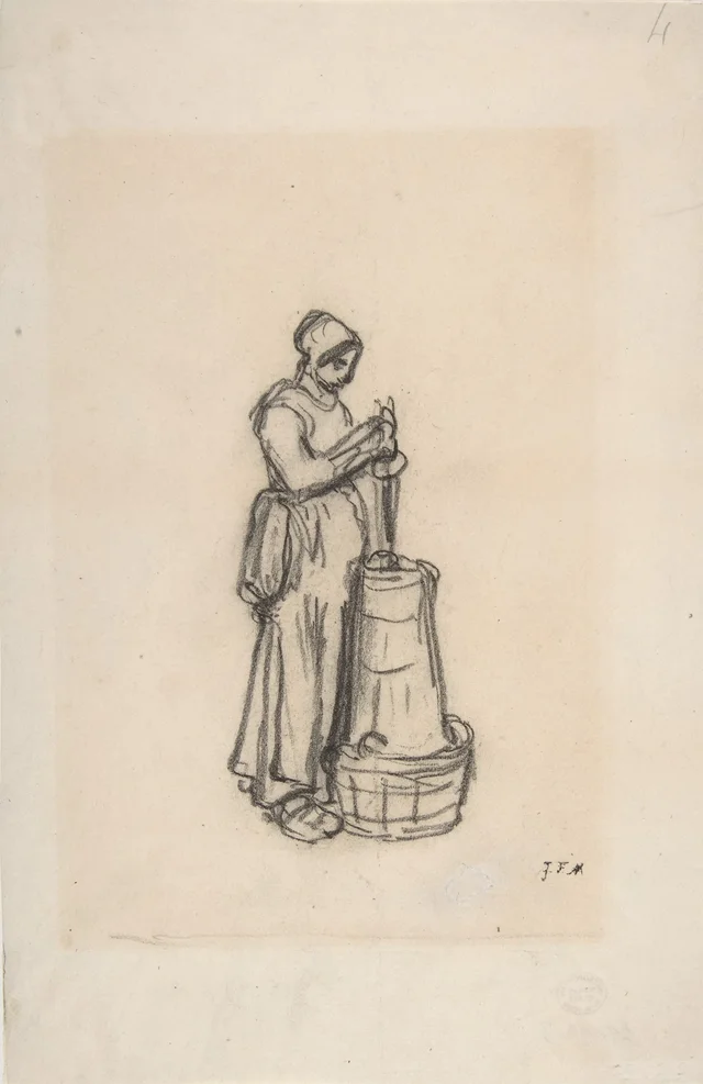 Woman with a Churn, Jean-François Millet