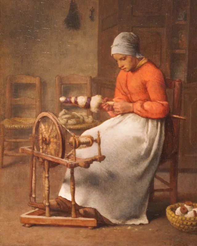 Femme filant, Jean-François Millet