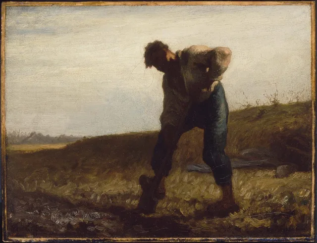 Man Turning over the Soil