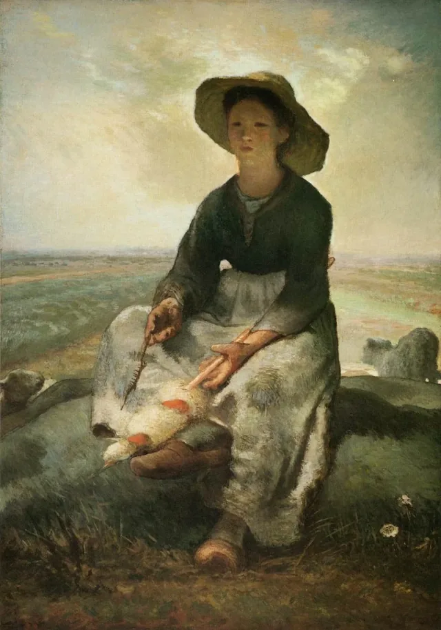 Young Shepherdess, Jean-François Millet