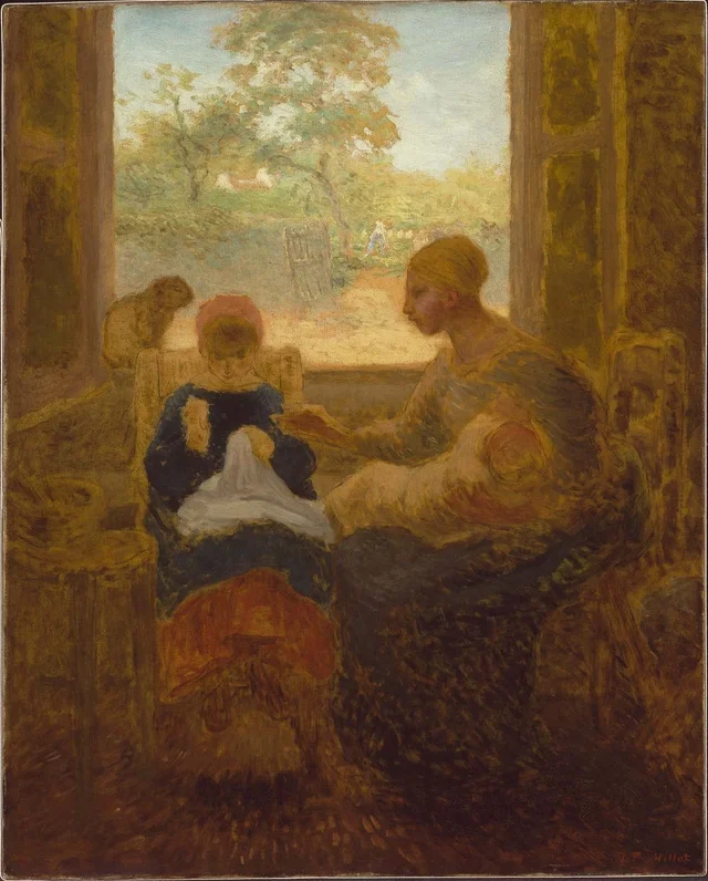 La Leçon de couture, Jean-François Millet