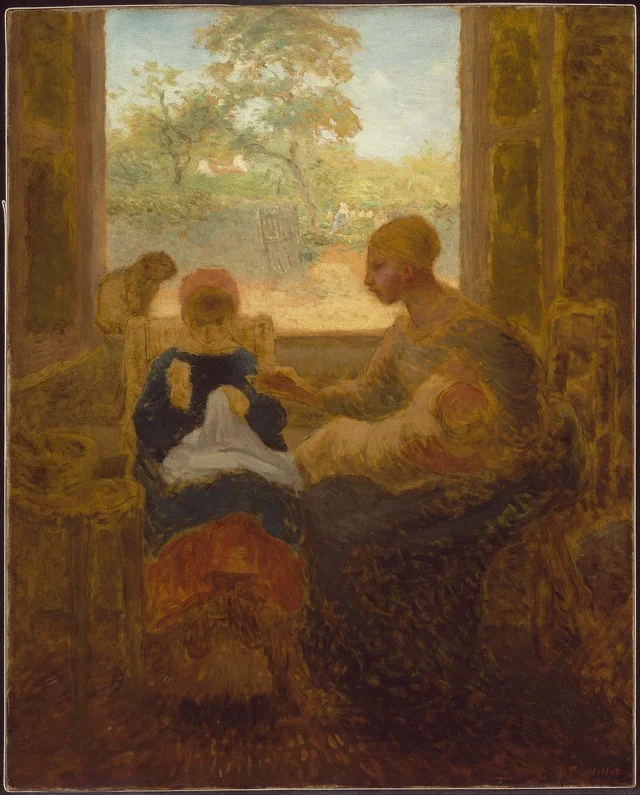 Sewing Lesson, Jean-François Millet