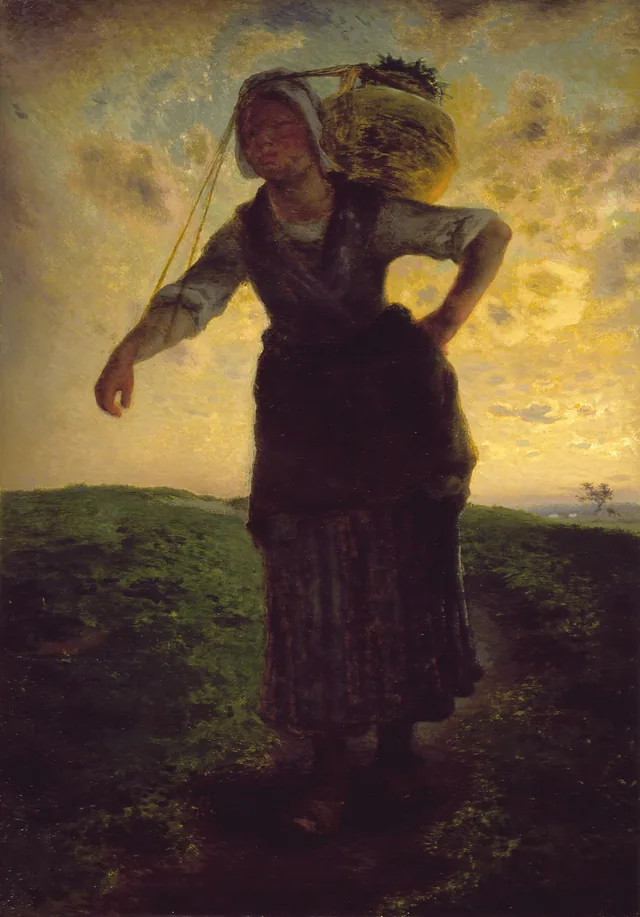 A Norman Milkmaid at Gréville, Jean-François Millet