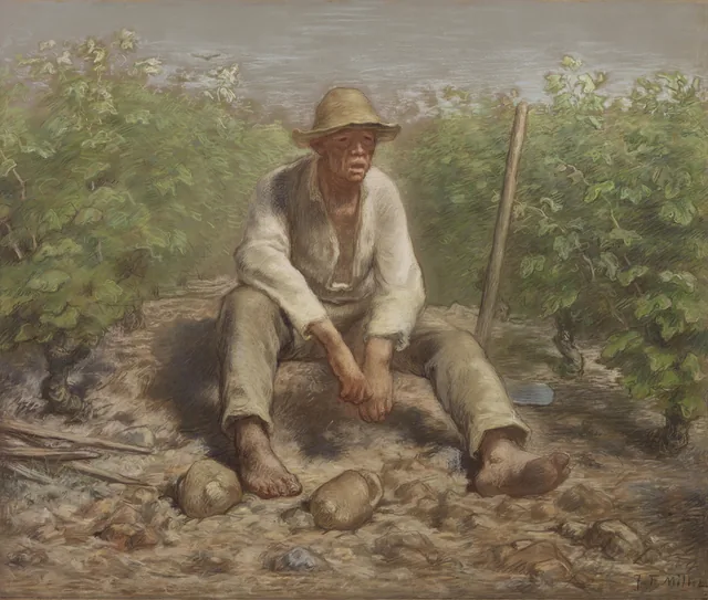 Vineyard Labourer Resting, Jean-François Millet