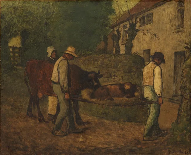 Bringing Home the Calf Born in the Fields, Jean-François Millet
