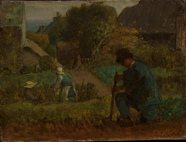 Scène de jardin, Jean-François Millet