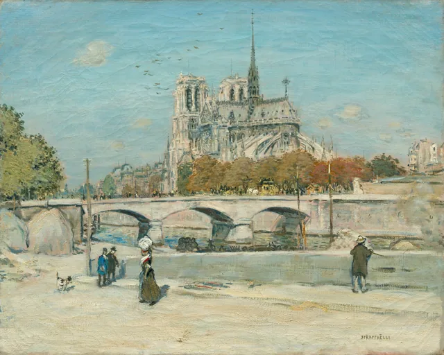 Notre Dame Seen from the Quai de la Tournelle, Jean-François Raffaëlli