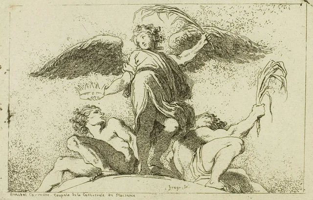 Ange tenant une palme et une couronne, Jean-Honoré Fragonard