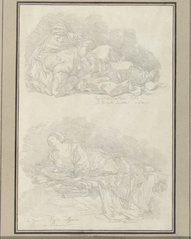 Bocetos según cuadros de la Trinità dei Monti y del Palazzo Spada, Jean-Honoré Fragonard
