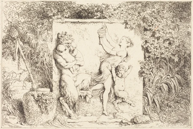 Danza de sátiros, Jean-Honoré Fragonard