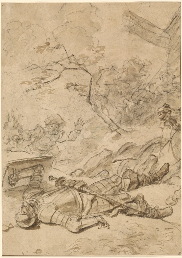 Don Quixote Defeated by the Windmill, Jean-Honoré Fragonard