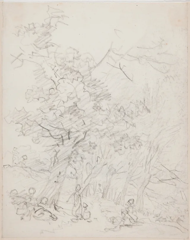 Figures dans un paysage