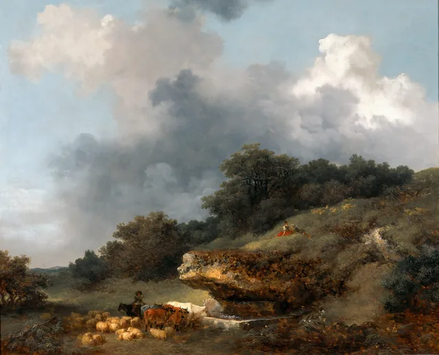 El abrevadero, Jean-Honoré Fragonard