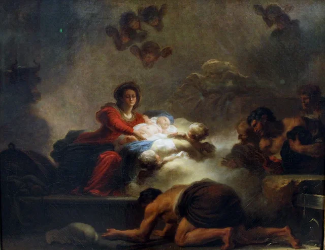 Adoration of the Shepherds, Jean-Honoré Fragonard