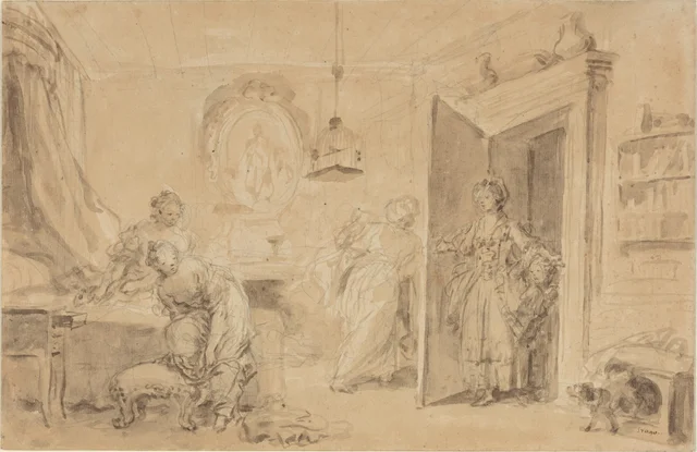 The Bedroom (Le Coucher or Ma Chemise brule), Jean-Honoré Fragonard