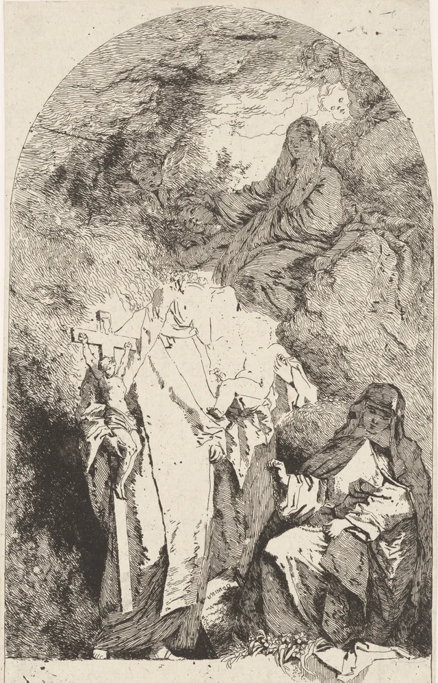La glorificación de María, Jean-Honoré Fragonard