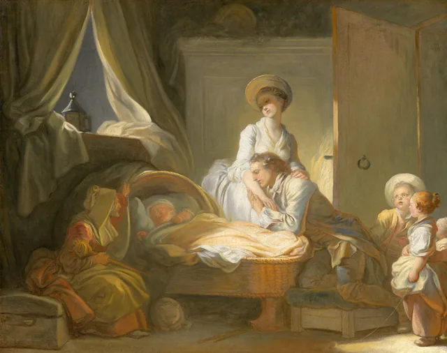 The Visit to the Nursery, Jean-Honoré Fragonard