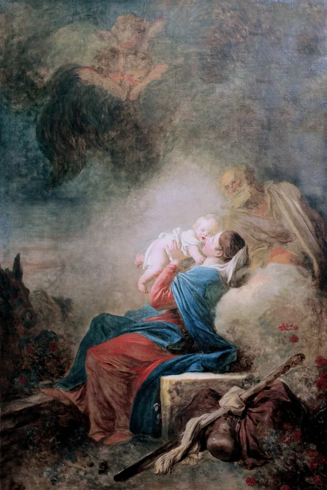 El descanso de la Sagrada Familia, Jean-Honoré Fragonard