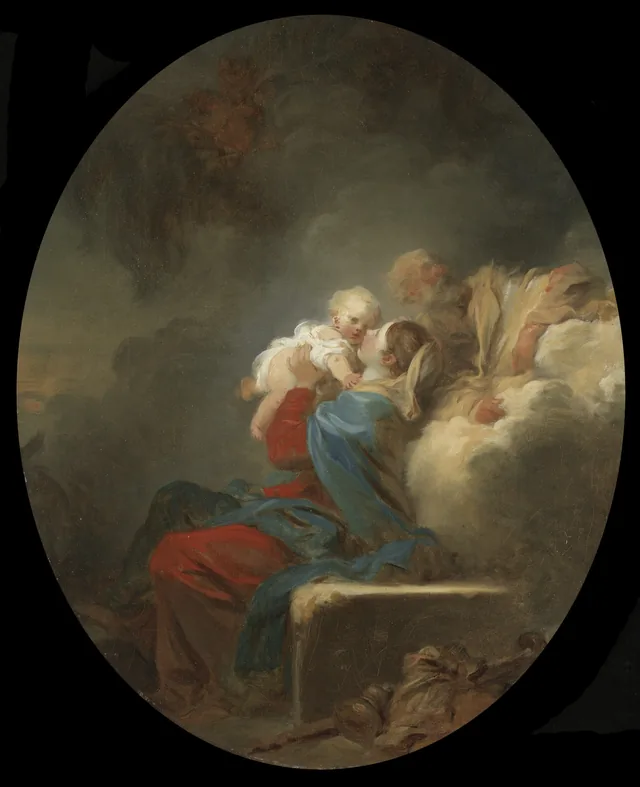 El descanso durante la huida a Egipto, Jean-Honoré Fragonard