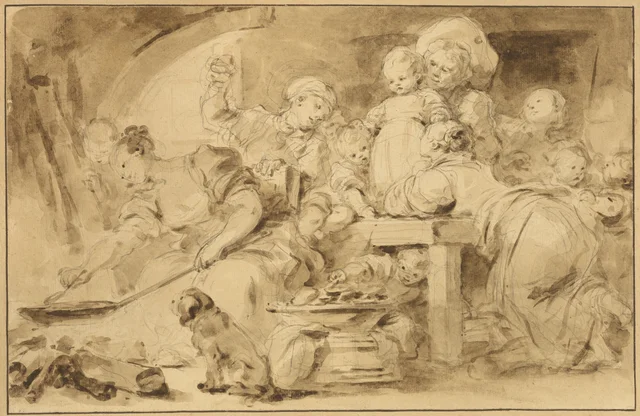 Making Fritters (Les Beignets), Jean-Honoré Fragonard