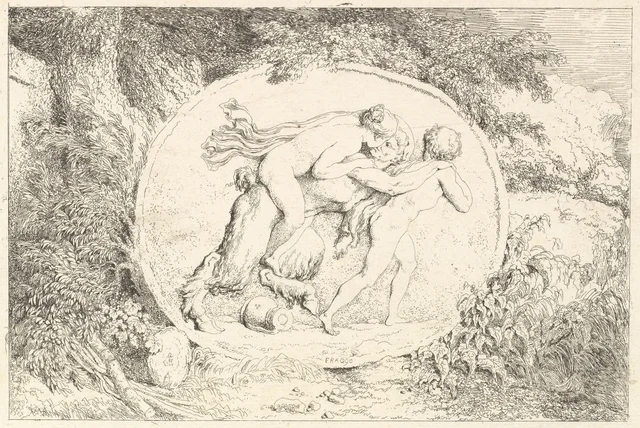 Nymph Astride a Satyr