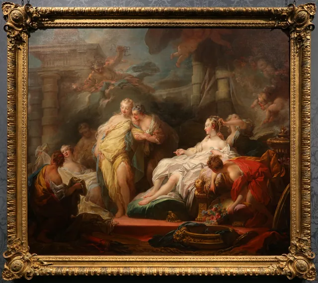Psyche showing her Sisters her Gifts from Cupid