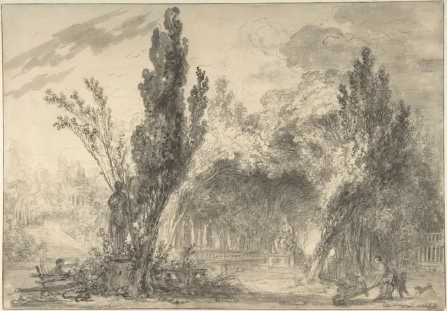 Vista de un parque, Jean-Honoré Fragonard