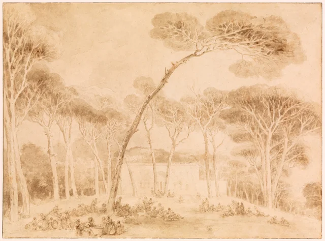 Vista imaginaria de una villa romana, Jean-Honoré Fragonard