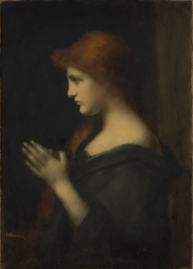 Jeune femme en prière