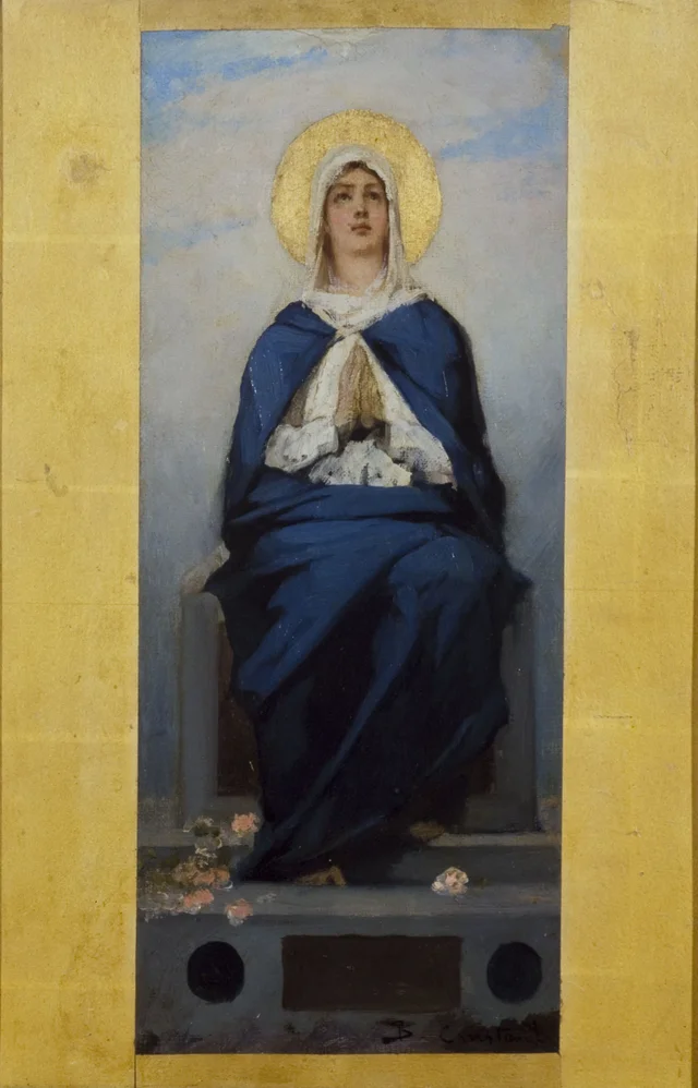 Esquisse pour l'église de Clichy-la-Garenne : L'Immaculée Conception, Jean-Joseph Benjamin-Constant
