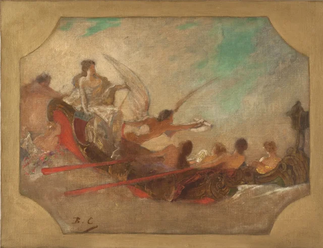 Esquisse pour la salle des fêtes de l'Hôtel de Ville de Paris : La Ville de Paris conviant le monde à ses fêtes (II), Jean-Joseph Benjamin-Constant