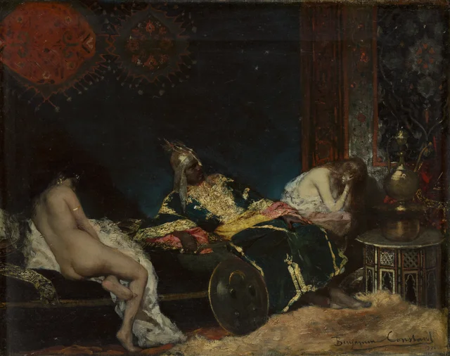 Trois figures dans un intérieur (Un envoi de Serbie), Jean-Joseph Benjamin-Constant