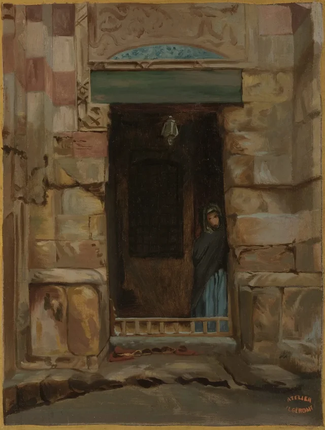 Mulher árabe à soleira de uma porta, Jean-Léon Gérôme