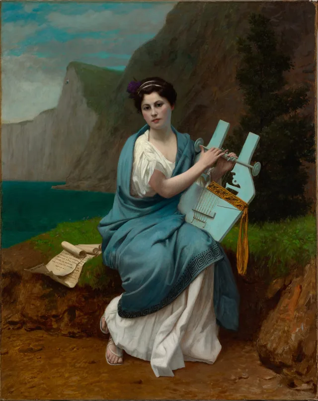 Retrato de Caroline Sanders Truax (Sra. Charles H. Truax) como Safo, Jean-Léon Gérôme